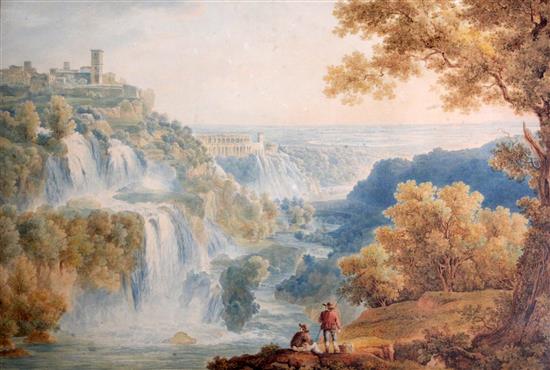 Francois (Franz) Keiserman (1765-1833) De Tivoli et des Cascatelles et La Plaine de Rome dessine et Peint dApres Nature Par 20.5 x 29.